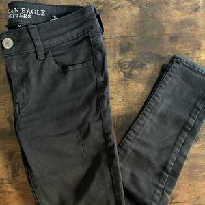 AE Ripped Black Super Stretch Jeans